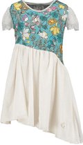 All Gems  - Jurk Flowers blauw - jurk met tule en bloemen print - mt 104