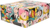 1x Inpakpapier / cadeaupapier gekleurd met comic book / strip boek thema 200 x 70 - cadeaupapier