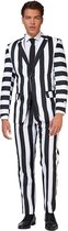 OppoSuits Beetlejuice Kostuum - Mannen Outfit - Zwart & Wit - Halloween - Horrorfilms - Maat EU 46