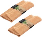 Set van 2x stuks decoratieve jute plantenzakken/bloempotten 100 x 100 cm - woondecoratie jute stof