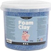 Foam Clay®, blauw, glitter, 560gr