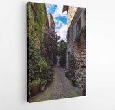 Onlinecanvas - Schilderij - Saint Paul De Vence Old Town France Art Canvas-vertical Vertical - Multicolor - 80 X 60 Cm