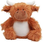 Mumbles Zippie Highland Cow Pluche Toy (Bruin)