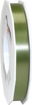1x XL Hobby/decoratie legergroene satijnen sierlinten 1,5 cm/15 mm x 91 meter- Luxe kwaliteit - Cadeaulint satijnlint/ribbon