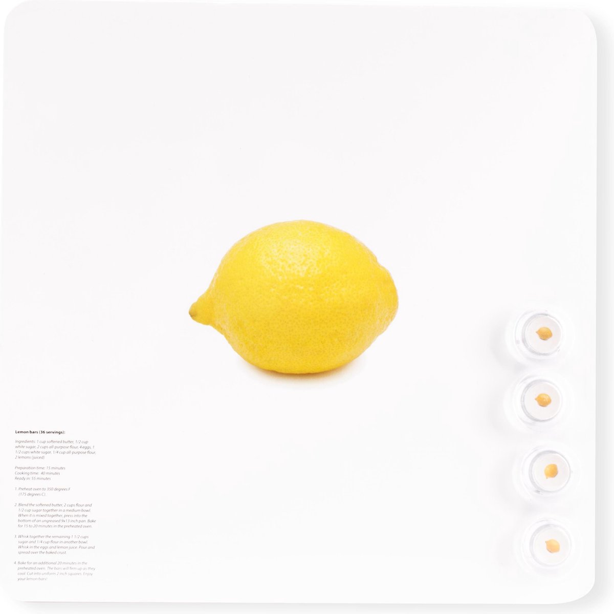 Dresz Magneetbord | Whiteboard | Beschrijfbaar | Inclusief 4 Magneten | 2 Montagehaken | Citroen | 29 x 29 cm | Geel
