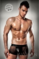 Passion men - onderbroek - sexy boxershorts  - zwart - leer - 90 % polyester - S|M