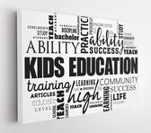 Onlinecanvas - Schilderij - Kids Education Word Cloud Collage. Education Concept Background Art Horitonzal Horizontal - Multicolor - 60 X 80 Cm