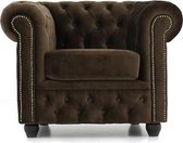 Chesterfield Fauteuil Original Fluweel | Bruin | 12 jaar garantie