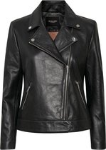 SOAKED IN LUXURY MAEVE LEATHER JACKET - Black Black