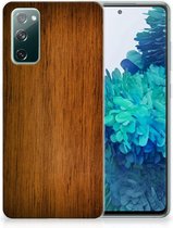 Smartphone hoesje Samsung Galaxy S20 FE Leuk Case Super als Vaderdag Cadeaus Donker Hout
