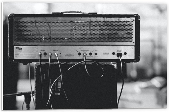 Forex - Oude Elektronica (zwart/wit) - 60x40cm Foto op Forex