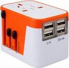 Lionheart Travel Adapter Orange-NL-4 USB poorten-150 Landen-2.1ampère