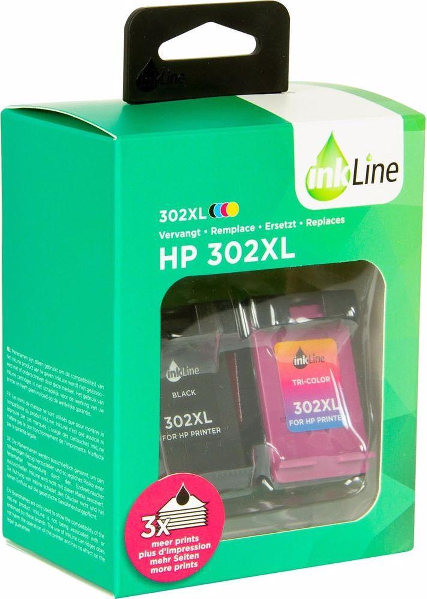 G&G 302XL Cartouches d'encre Compatibles avec HP 302 XL Haute Capacité /  Lot de 2 Zwart