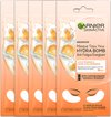 Garnier Skinactive Face Sheet Oogmasker - Sinaasappelsap en Hyaluronzuur - 20 stuks - Voordeelverpakking