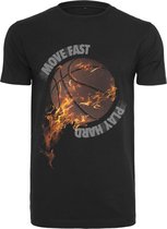 Urban Classics Heren Tshirt -S- Burning BBall Zwart