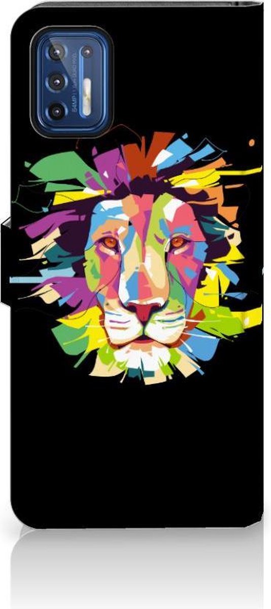 Motorola Moto G9 Plus Leuk Hoesje Lion Color