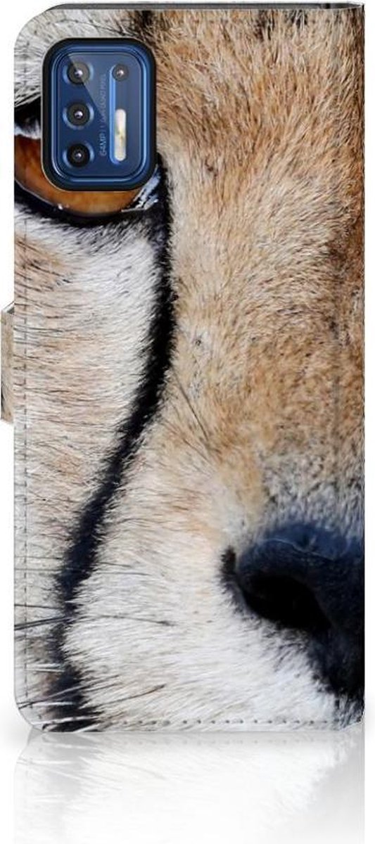 Motorola Moto G9 Plus Telefoonhoesje met Pasjes Cheetah