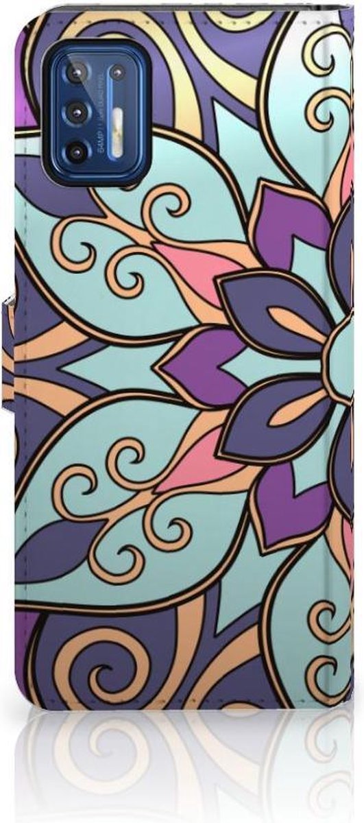 Motorola Moto G9 Plus Hoesje Purple Flower