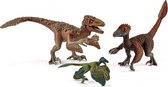 Schleich Utahraptor, Velociraptor en Microraptor  42347 - Speelfiguur - Dinosaurs - 29 x 16,3 x 17,5 cm