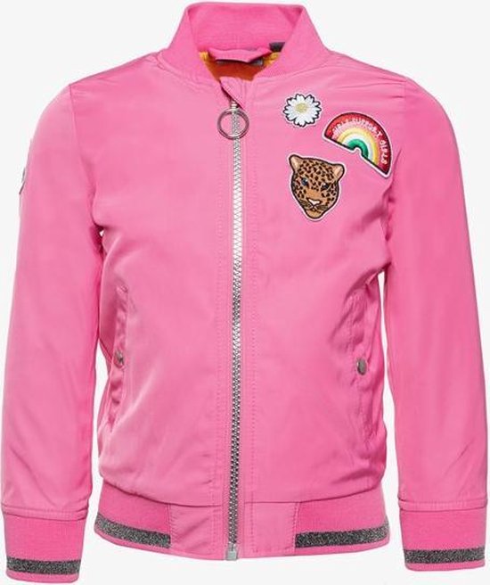Afdeling daarna Bezem TwoDay meisjes bomber jas met emblemen - Roze - Maat 122 - Zomerjas |  bol.com