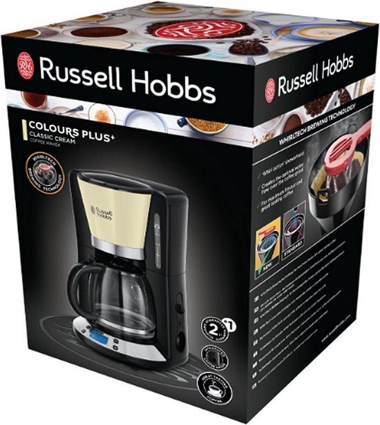Opties voor koffiebereiding - Russell Hobbs 24033-56 - Russell Hobbs 24033-56 Colours Plus+ Koffiezetapparaat met glazen kan - Creme
