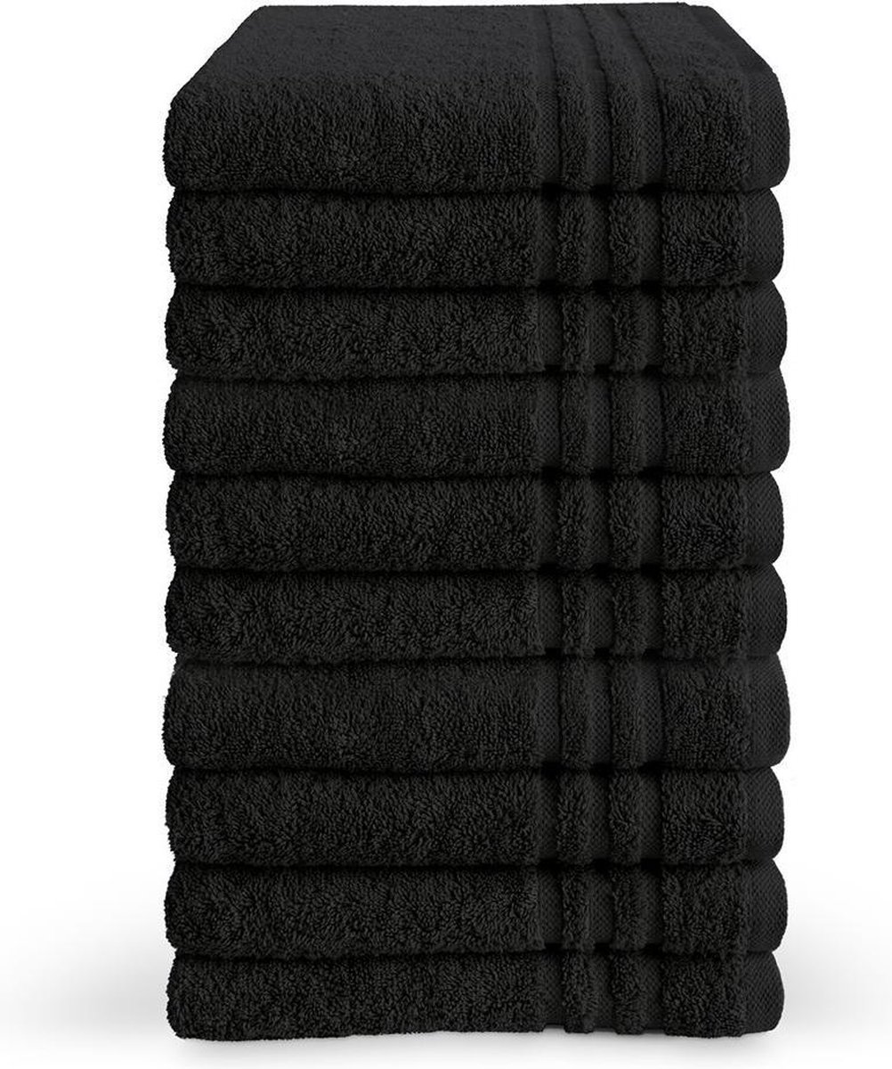 Byrklund Handdoek - Zwart - 10 stuks - 50x100cm