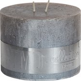 PTMD Mammoetkaars - 9x12 cm - 2 Lonten - Metallic Taupe