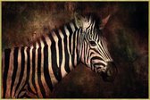 PTMD  melani glass art foto zebra rechthoek