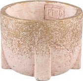 PTMD  amira roze cement pot vierkante basis rond s