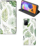 Smartphone Hoesje Geschikt voor Samsung Galaxy A31 Wallet Book Case Bladeren