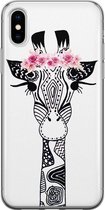 iPhone XS Max hoesje siliconen - Giraffe | Apple iPhone Xs Max case | TPU backcover transparant