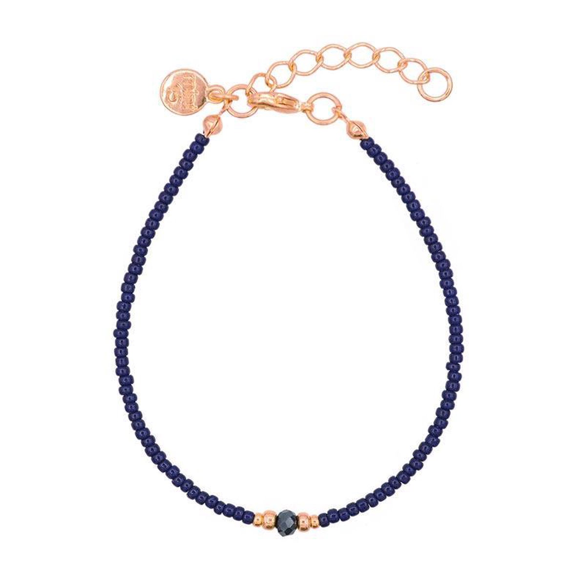 Mint15 Armband 'Diamond Bracelet - Navy Blue' - Roségoud