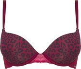 Sapph Mila Push Up Bra Dames Panther Prn Red-70A