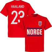 Noorwegen Haaland 23 Team T-Shirt - Rood - XS