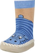 Playshoes soksloffen nijlpaard blauw Maat: 17-18