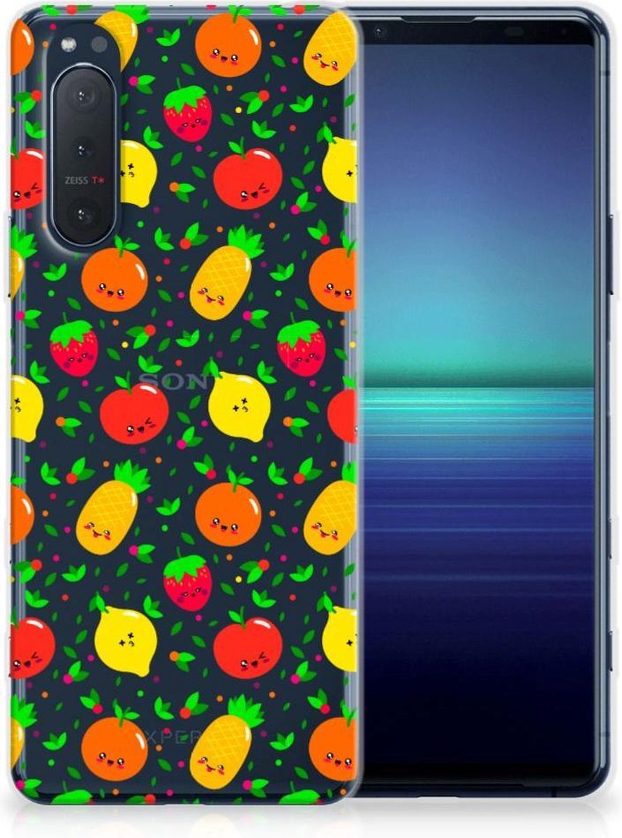 Back Cover voor Sony Xperia 5II Siliconen Case Fruits