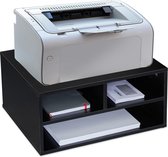 Relaxdays Printerkastje bureau - printerstandaard - printermeubel - printertafel - zwart
