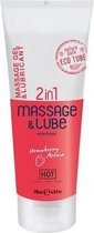 Bundle - HOT - Hot Massagegel & Glijmiddel 2in1 - Aardbei met glijmiddel