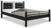 Bed Box Wonen - Luna metalen bed - Zwart - 160x220