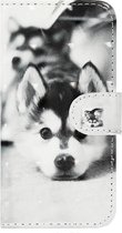 ADEL Kunstleren Book Case Pasjes Portemonnee Hoesje Geschikt voor Samsung Galaxy S20 Plus - Hond Liggend