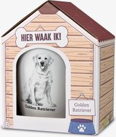 Mok - Hond - Cadeau - Golden Retriever - Gevuld met een verpakte toffeemix - In cadeauverpakking met gekleurd lint