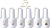 Gellak - Shinemore ® - Nude - 6 kleuren gel nagellak