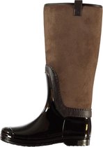 Xq Footwear Regenlaarzen Hoog Dames Rubber/suède Bruin Maat 41