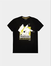 Pokémon Heren Tshirt -2XL- Embarrassed Pika Zwart