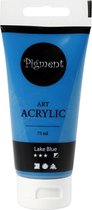 Acryl Verf, semi-glanzend, semi-dekkend, lake blue, 75 ml/ 1 fles