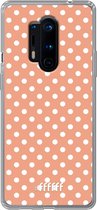 OnePlus 8 Pro Hoesje Transparant TPU Case - Peachy Dots #ffffff
