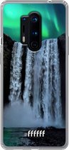 OnePlus 8 Pro Hoesje Transparant TPU Case - Waterfall Polar Lights #ffffff