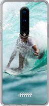 OnePlus 8 Hoesje Transparant TPU Case - Boy Surfing #ffffff