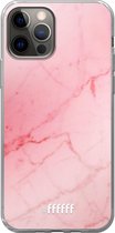 6F hoesje - geschikt voor iPhone 12 - Transparant TPU Case - Coral Marble #ffffff