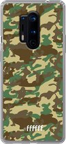 OnePlus 8 Pro Hoesje Transparant TPU Case - Jungle Camouflage #ffffff